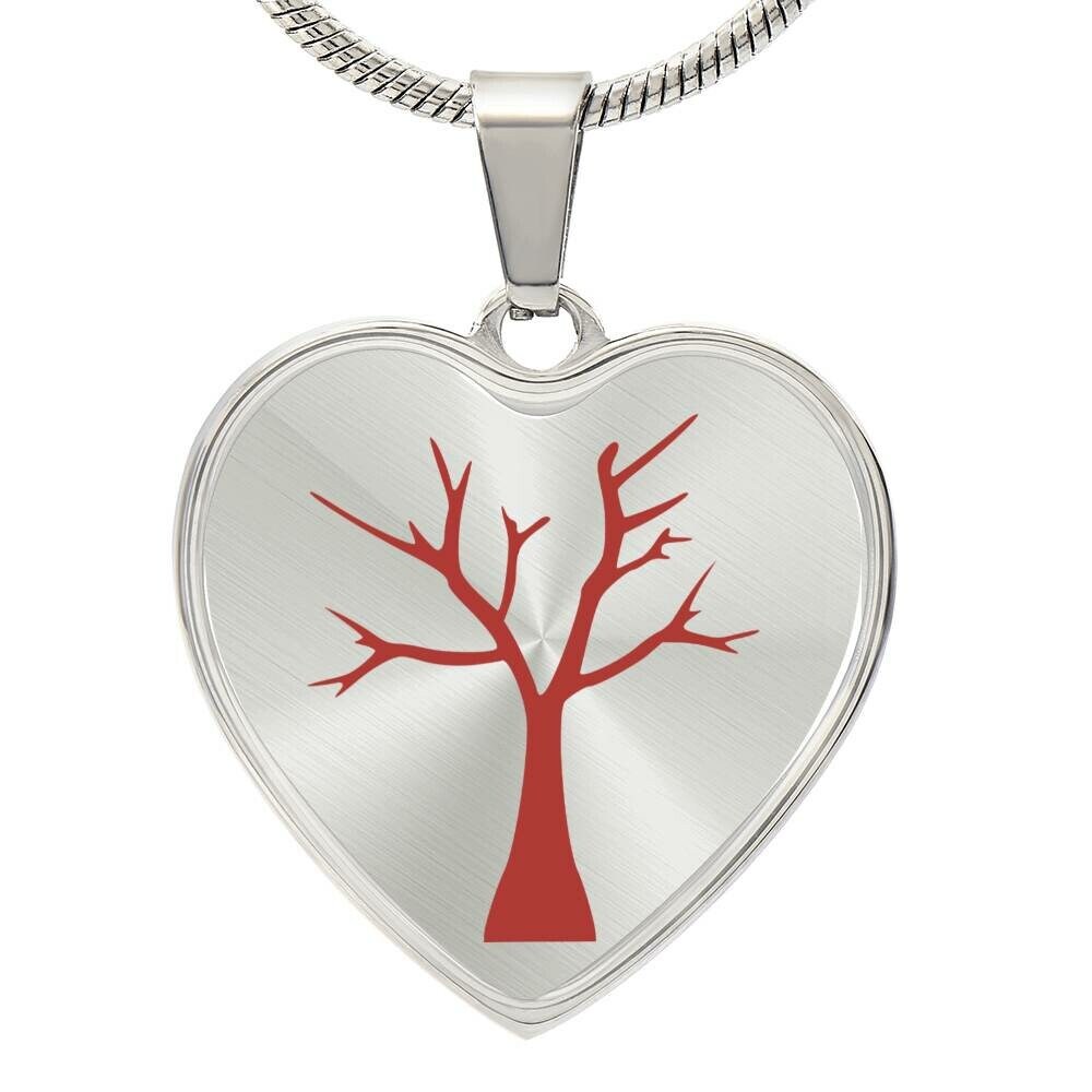 Graphic Heart Pendant + Necklace - Graphic Expression