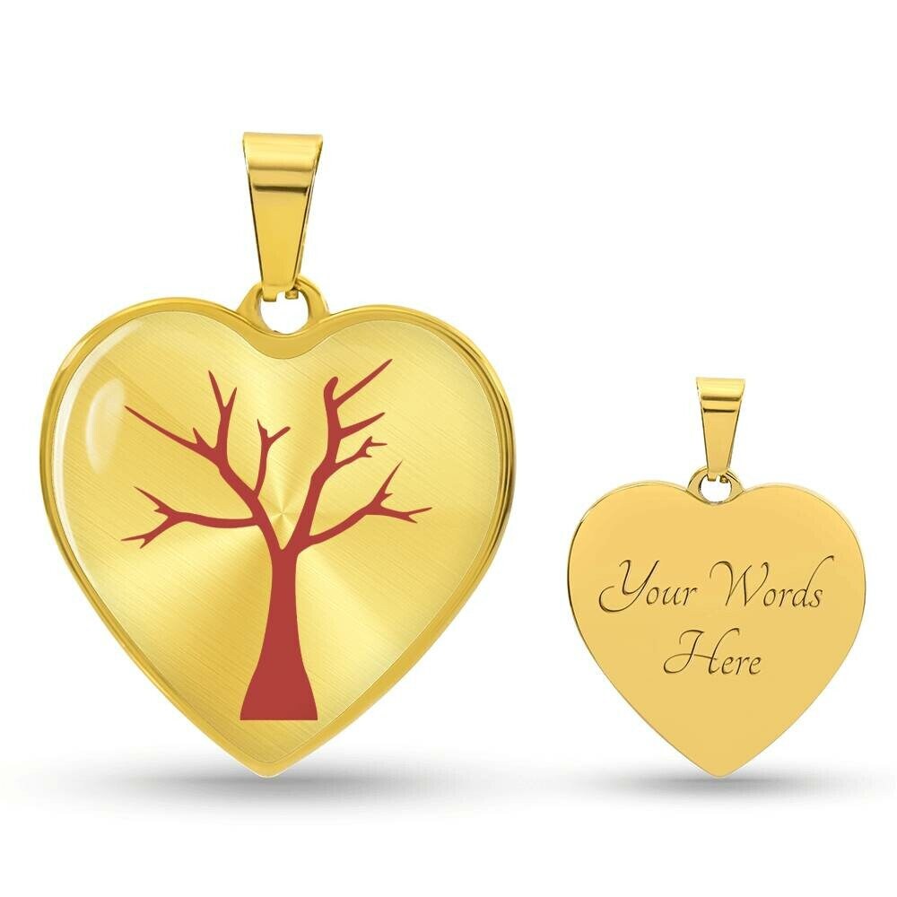 Graphic Heart Pendant + Necklace - Graphic Expression