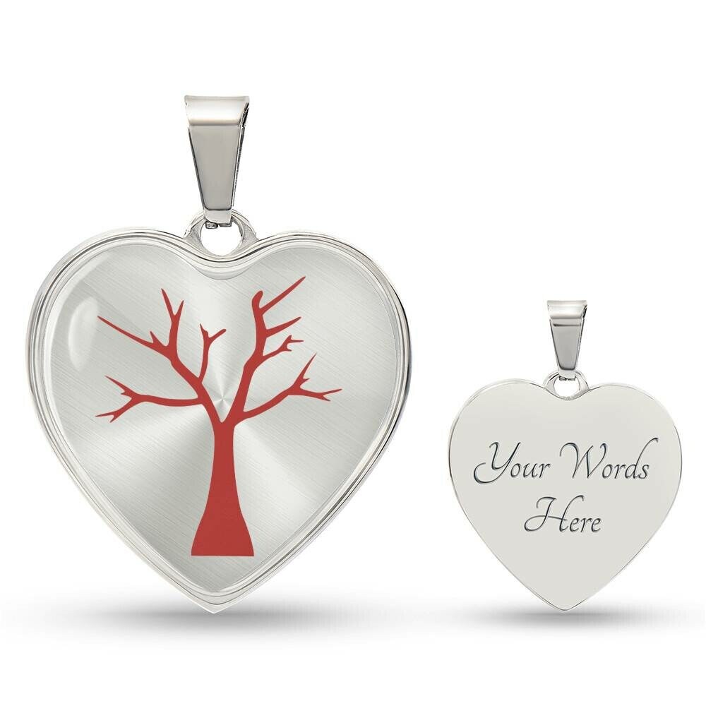 Graphic Heart Pendant + Necklace - Graphic Expression