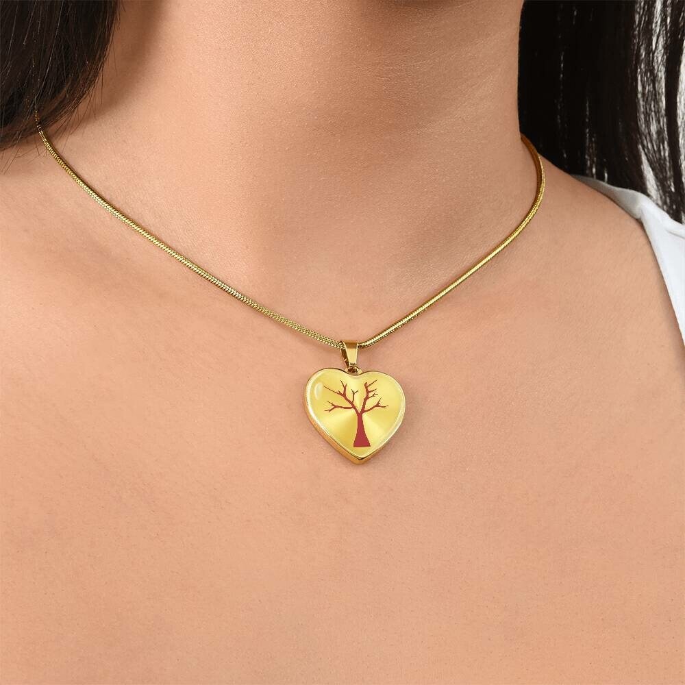 Graphic Heart Pendant + Necklace - Graphic Expression