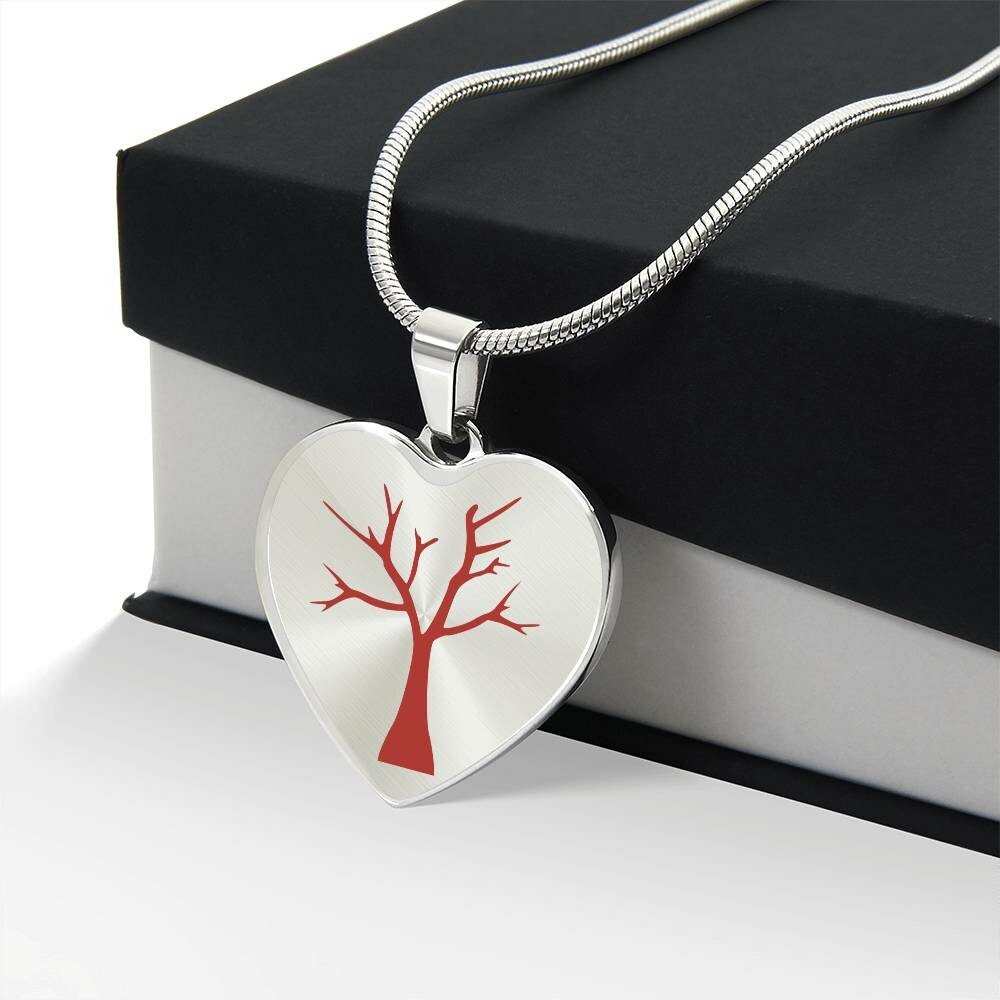 Graphic Heart Pendant + Necklace - Graphic Expression