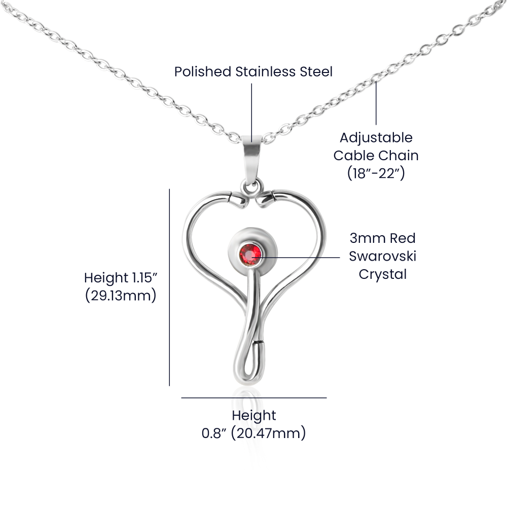Celebrate our health care workers and all they do with a gift that reflects their career. Our adorable Stethoscope Necklace is the perfect choice for nurses, doctors, specialists, and anyone in the medical field!