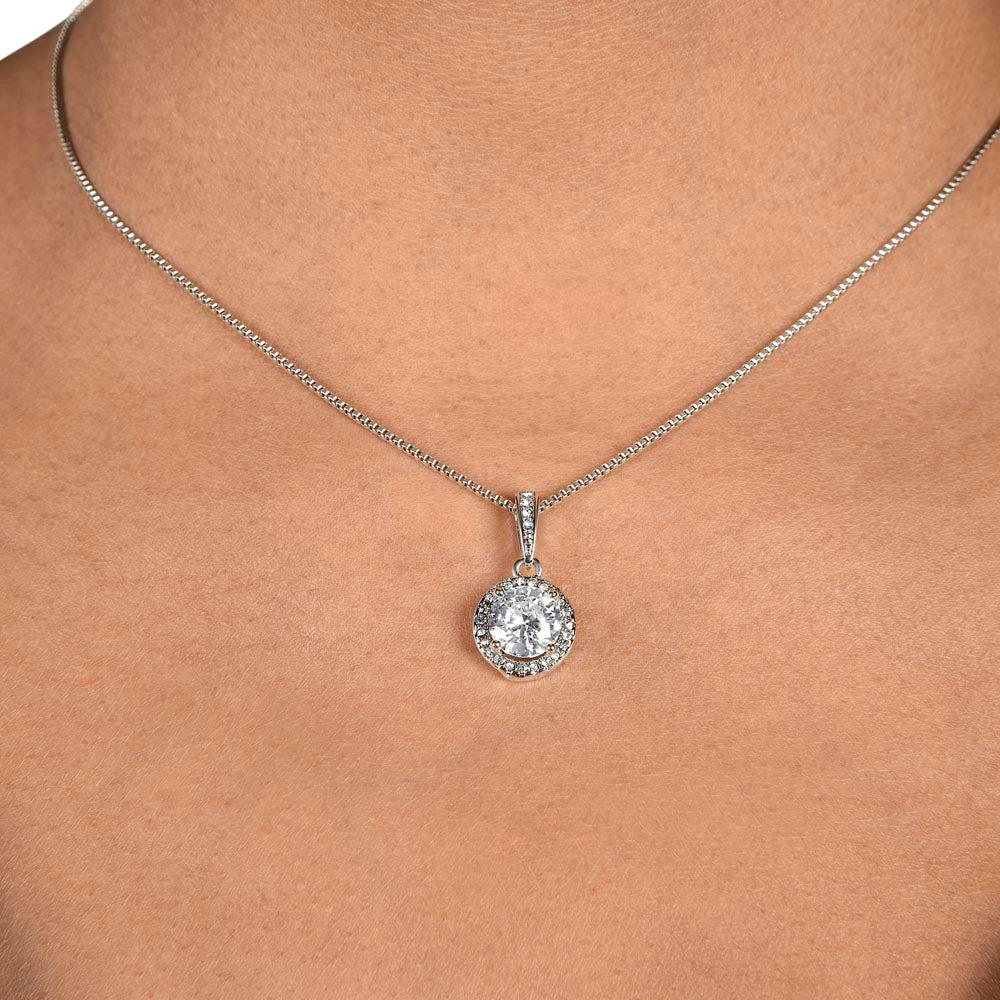Surprise your loved one with a timeless and elegant gift. Our dazzling Eternal Hope Necklace features a cushion cut center cubic zirconia that will sparkle with every step. The center crystal is adorned with equally brilliant CZ crystals, ensuring a stunning look every wear. Wow her by gifting her an accessory that will pair with everything in her wardrobe!