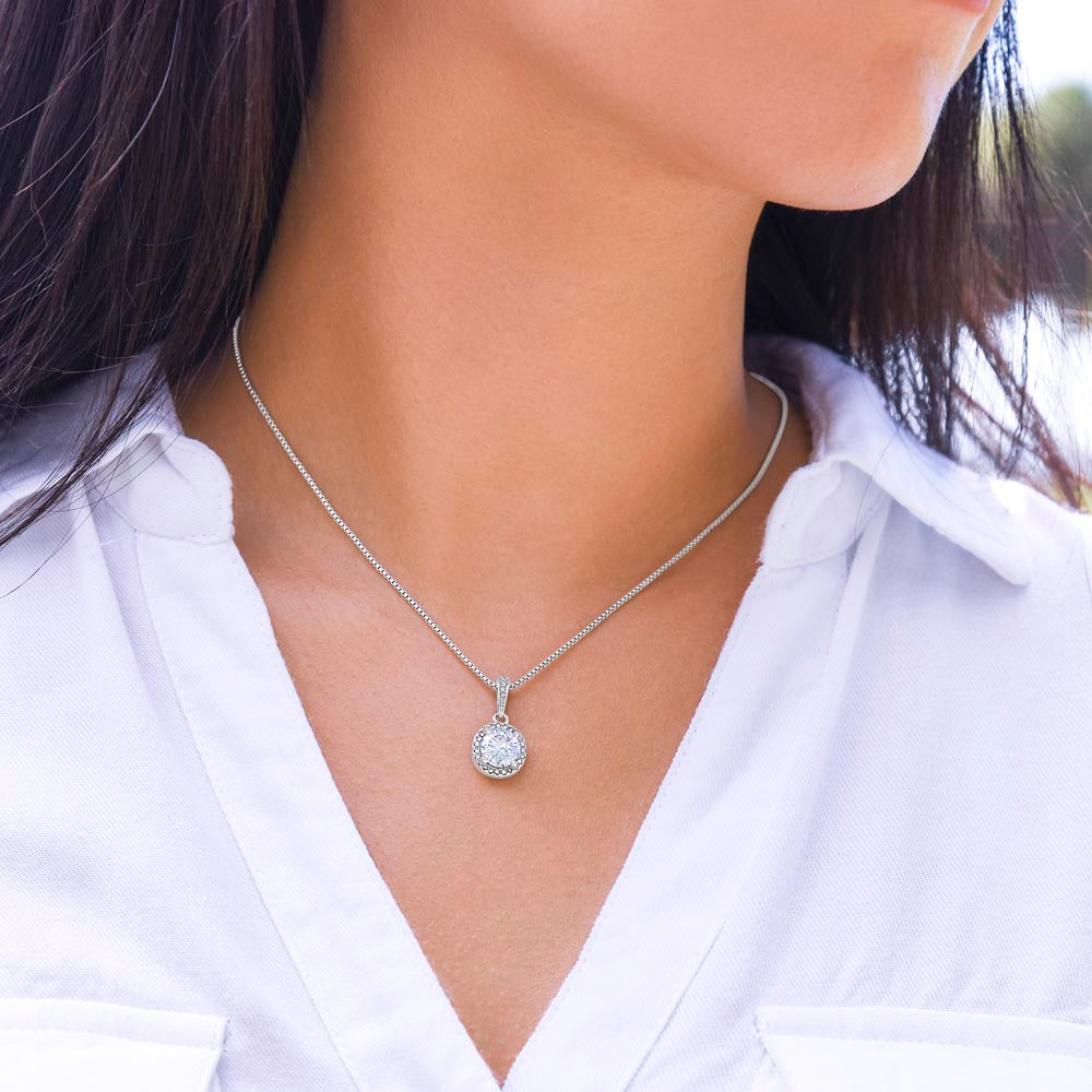 Surprise your loved one with a timeless and elegant gift. Our dazzling Eternal Hope Necklace features a cushion cut center cubic zirconia that will sparkle with every step. The center crystal is adorned with equally brilliant CZ crystals, ensuring a stunning look every wear. Wow her by gifting her an accessory that will pair with everything in her wardrobe!