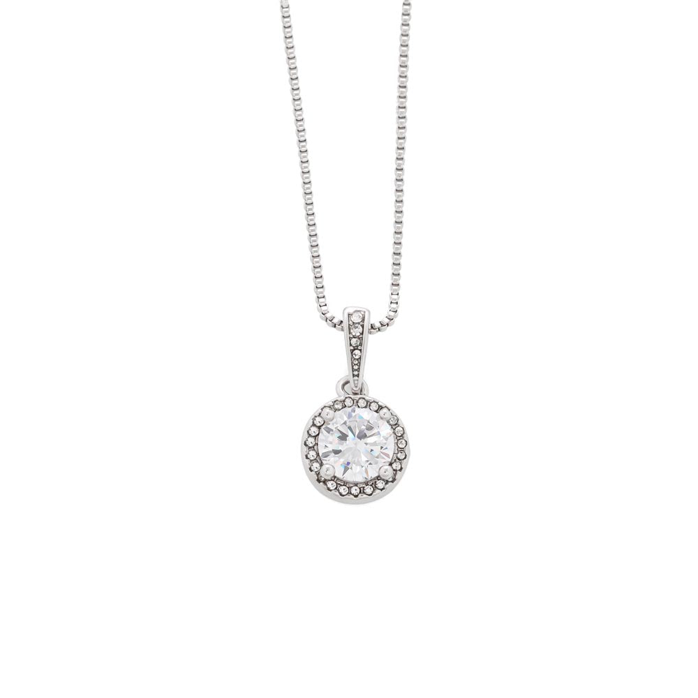 Surprise your loved one with a timeless and elegant gift. Our dazzling Eternal Hope Necklace features a cushion cut center cubic zirconia that will sparkle with every step. The center crystal is adorned with equally brilliant CZ crystals, ensuring a stunning look every wear. Wow her by gifting her an accessory that will pair with everything in her wardrobe!