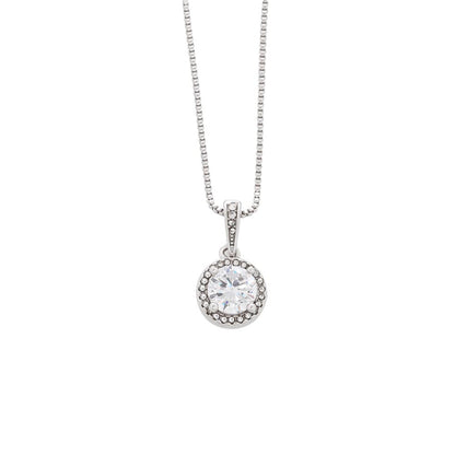 Surprise your loved one with a timeless and elegant gift. Our dazzling Eternal Hope Necklace features a cushion cut center cubic zirconia that will sparkle with every step. The center crystal is adorned with equally brilliant CZ crystals, ensuring a stunning look every wear. Wow her by gifting her an accessory that will pair with everything in her wardrobe!
