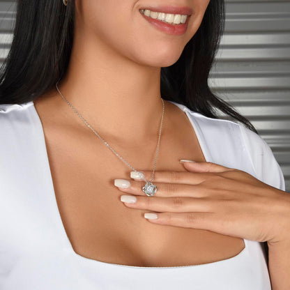 Imagine her reaction receiving this beautiful Love Knot Necklace. Representing an unbreakable bond between two souls, this piece features a beautiful pendant embellished with premium cubic zirconia crystals. Surprise your loved one with this gorgeous gift today!