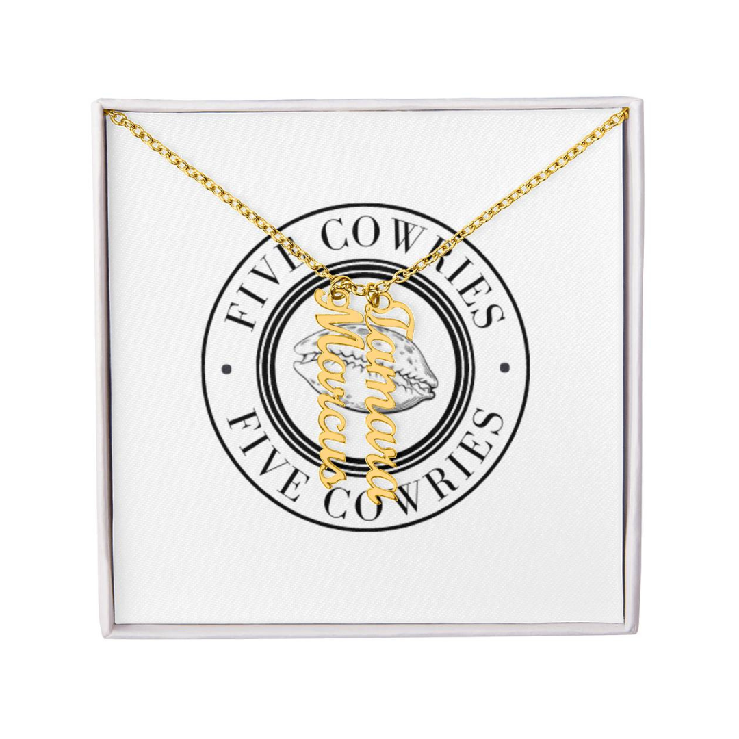 Personalized 2 Vertical Name Necklace