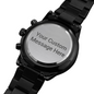A personalized gift that can withstand constant use, this Customizable Engraved Black Chronograph Watch is the perfect gift for all the special men in your life. A thoughtful groomsmen gift, an anniversary memento, or a long-lasting keepsake for Father’s Day - it's a versatile piece sure to warm hearts and create smiles.