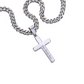 Personalized Cross Pendant With Cuban Link Necklace, Unisex Cross Stainless Steel Jewelry, Engraved Birthday Gift for him, Valentine Gift