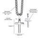 Personalized Cross Pendant With Cuban Link Necklace, Unisex Cross Stainless Steel Jewelry, Engraved Birthday Gift for him, Valentine Gift