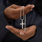 Personalized Cross Pendant With Snake Chain Necklace, Unisex Cross Stainless Steel Jewelry, Engraved Birthday Gift for him, Valentine Gift