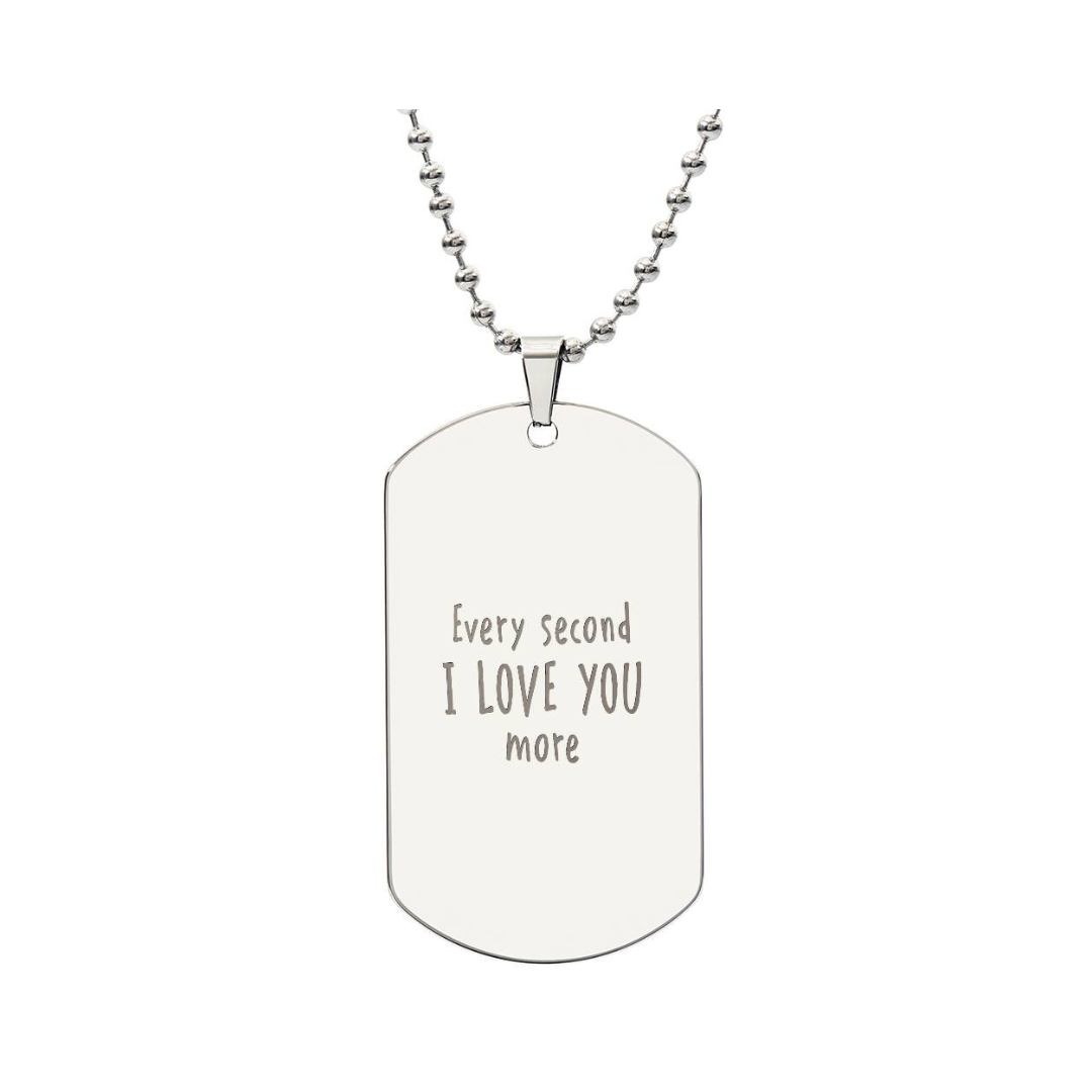 Personalized Handwritten Message Engraved Dog Tag Necklace, customized gift, gifts for him, military dog tag, personalized gift, custom necklace, fathers day gift, keepsake gift