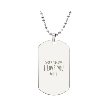 Personalized Handwritten Message Engraved Dog Tag Necklace, customized gift, gifts for him, military dog tag, personalized gift, custom necklace, fathers day gift, keepsake gift