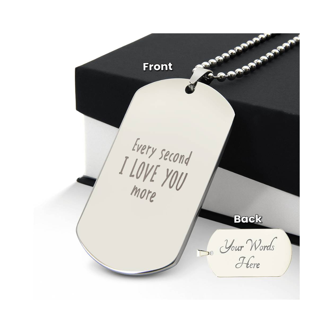 Personalized Handwritten Message Engraved Dog Tag Necklace, customized gift, gifts for him, military dog tag, personalized gift, custom necklace, fathers day gift, keepsake gift