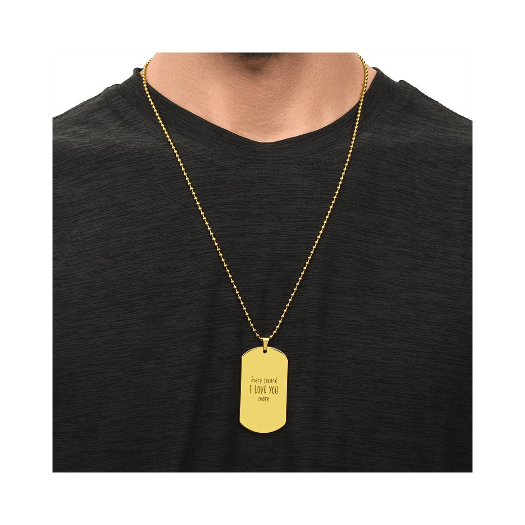 Personalized Handwritten Message Engraved Dog Tag Necklace, customized gift, gifts for him, military dog tag, personalized gift, custom necklace, fathers day gift, keepsake gift