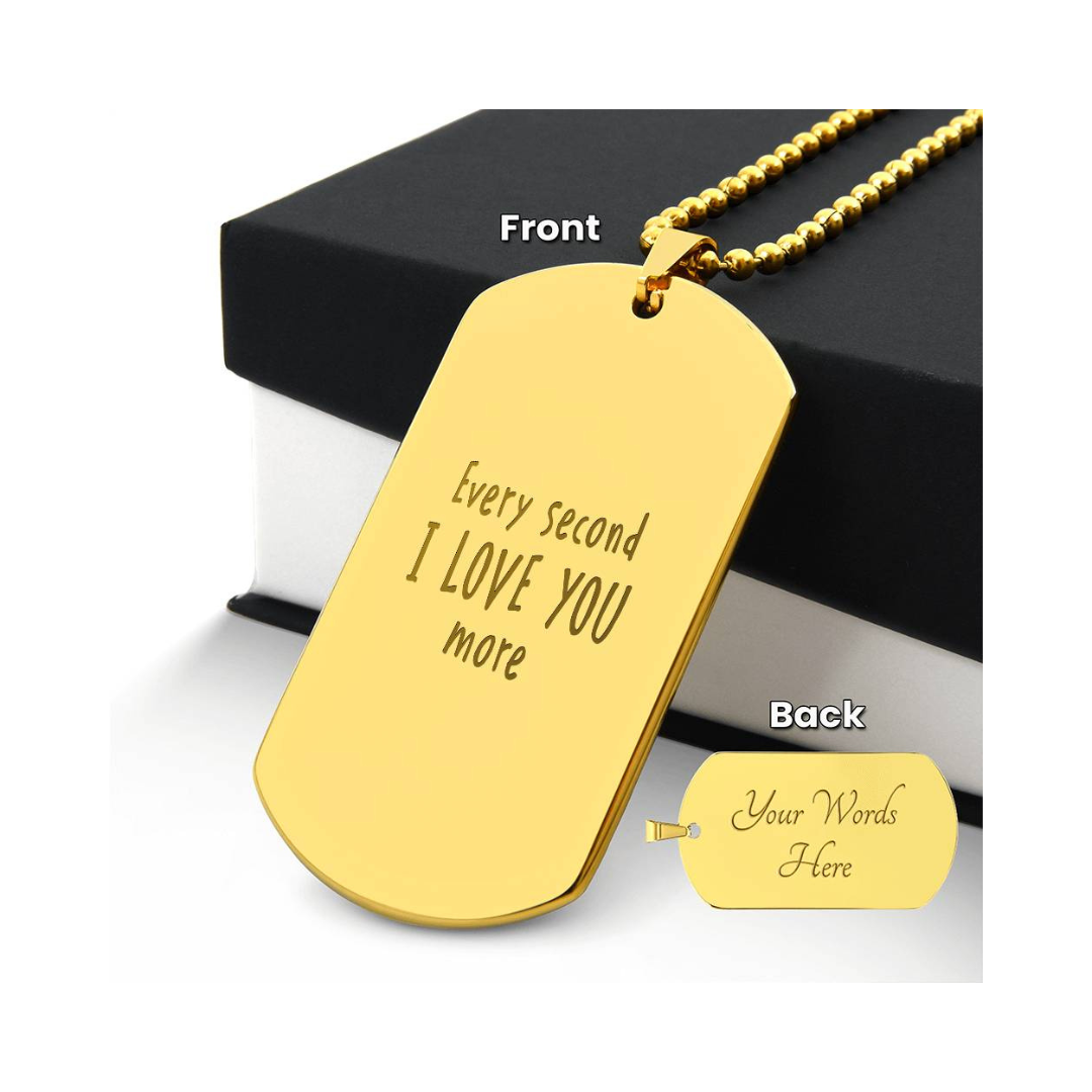 Personalized Handwritten Message Engraved Dog Tag Necklace, customized gift, gifts for him, military dog tag, personalized gift, custom necklace, fathers day gift, keepsake gift