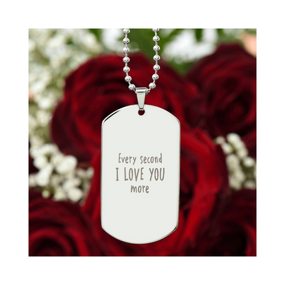 Personalized Handwritten Message Engraved Dog Tag Necklace, customized gift, gifts for him, military dog tag, personalized gift, custom necklace, fathers day gift, keepsake gift