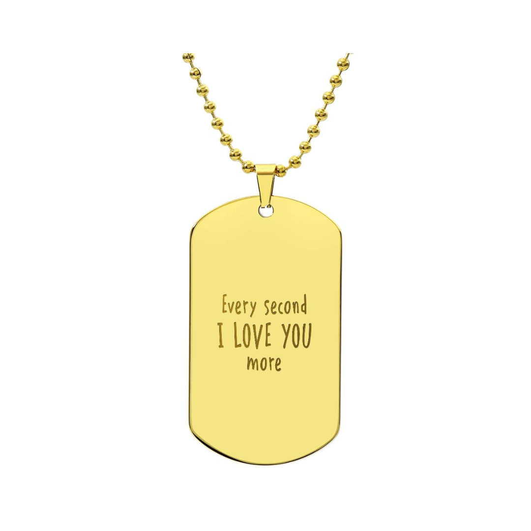 Personalized Handwritten Message Engraved Dog Tag Necklace, customized gift, gifts for him, military dog tag, personalized gift, custom necklace, fathers day gift, keepsake gift