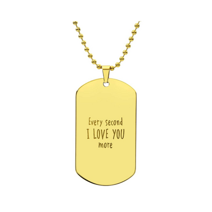 Personalized Handwritten Message Engraved Dog Tag Necklace, customized gift, gifts for him, military dog tag, personalized gift, custom necklace, fathers day gift, keepsake gift