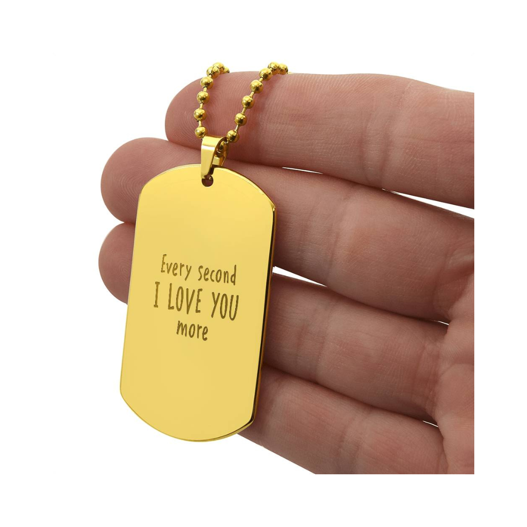Personalized Handwritten Message Engraved Dog Tag Necklace, customized gift, gifts for him, military dog tag, personalized gift, custom necklace, fathers day gift, keepsake gift