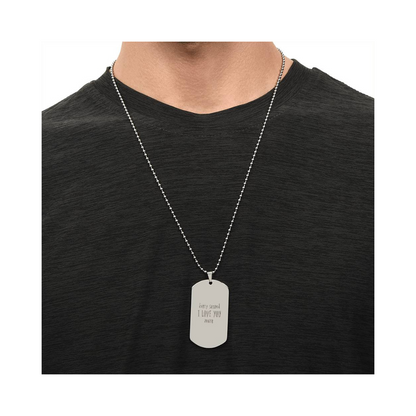 Personalized Handwritten Message Engraved Dog Tag Necklace, customized gift, gifts for him, military dog tag, personalized gift, custom necklace, fathers day gift, keepsake gift