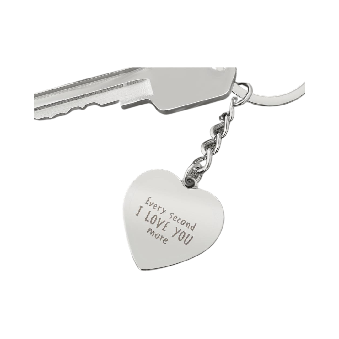 Photo Heart Keychain, Custom Photo Heart Keychain, Personalized Picture Heart Keychain, Engraved Photo Heart Pendant, Custom Gift for Her, Valentine Gift