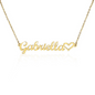 Name Necklace With Heart, Personalized Name Pendant, Love Name Necklace, Custom Name Jewelry, Mothers Day Gift, Valentine Gift for Her