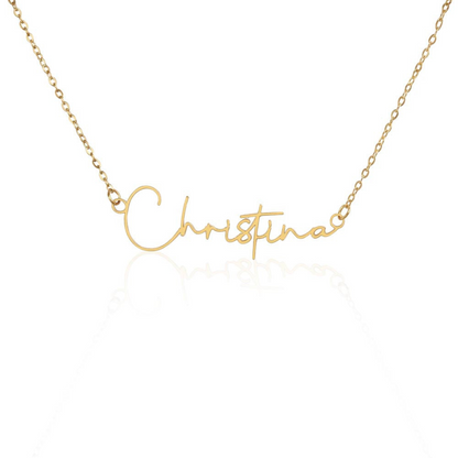 Signature Style Name Necklace, Personalized Name Jewelry, Custom Name Pendant, Mothers Day Gift, Valentine Gift for Her, Birthday Gift