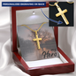 Wear your faith proudly with this Personalized Cross Necklace. Perfect for special occasions or everyday wear, our Personalized Cross Necklace is a wonderful gift idea for you or your loved one.
