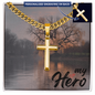 Personalized Artisan Cross Pendant With Cuban Link Chain