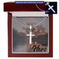 Personalized Artisan Cross Pendant With Cuban Link Chain