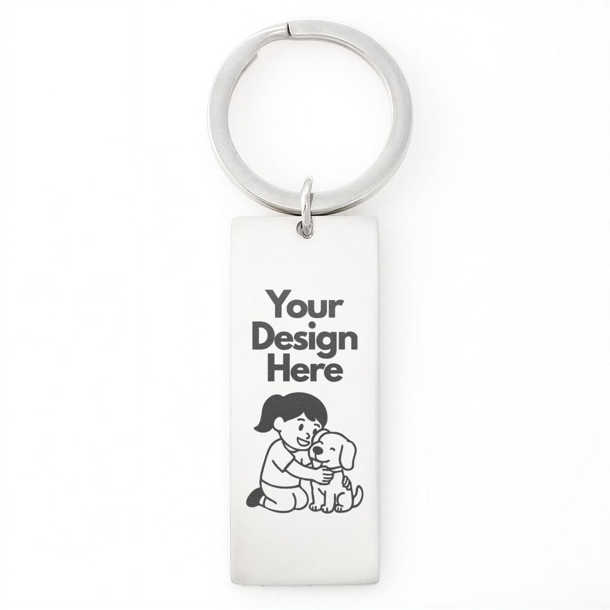 Give a gift that speaks from the heart with this Engraved Rectangle Keychain. Personalize it with a special message, date, or phrase that means the world to your loved one. Each keychain is laser-engraved with care, so your words will never fade. Every time they grab their keys, they’ll think of you.