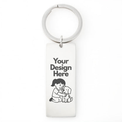 Give a gift that speaks from the heart with this Engraved Rectangle Keychain. Personalize it with a special message, date, or phrase that means the world to your loved one. Each keychain is laser-engraved with care, so your words will never fade. Every time they grab their keys, they’ll think of you.
