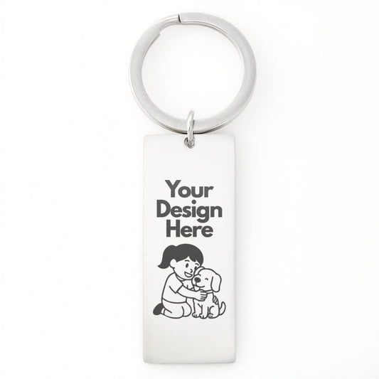 Give a gift that speaks from the heart with this Engraved Rectangle Keychain. Personalize it with a special message, date, or phrase that means the world to your loved one. Each keychain is laser-engraved with care, so your words will never fade. Every time they grab their keys, they’ll think of you.