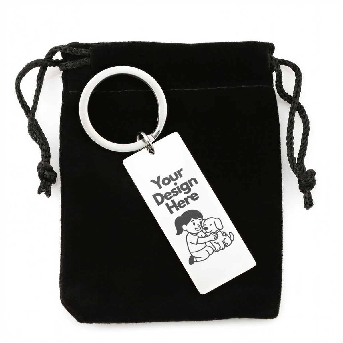 Give a gift that speaks from the heart with this Engraved Rectangle Keychain. Personalize it with a special message, date, or phrase that means the world to your loved one. Each keychain is laser-engraved with care, so your words will never fade. Every time they grab their keys, they’ll think of you.