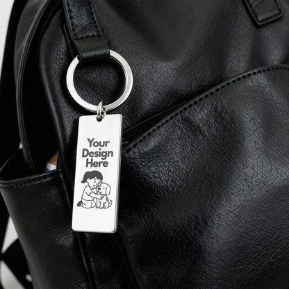 Give a gift that speaks from the heart with this Engraved Rectangle Keychain. Personalize it with a special message, date, or phrase that means the world to your loved one. Each keychain is laser-engraved with care, so your words will never fade. Every time they grab their keys, they’ll think of you.