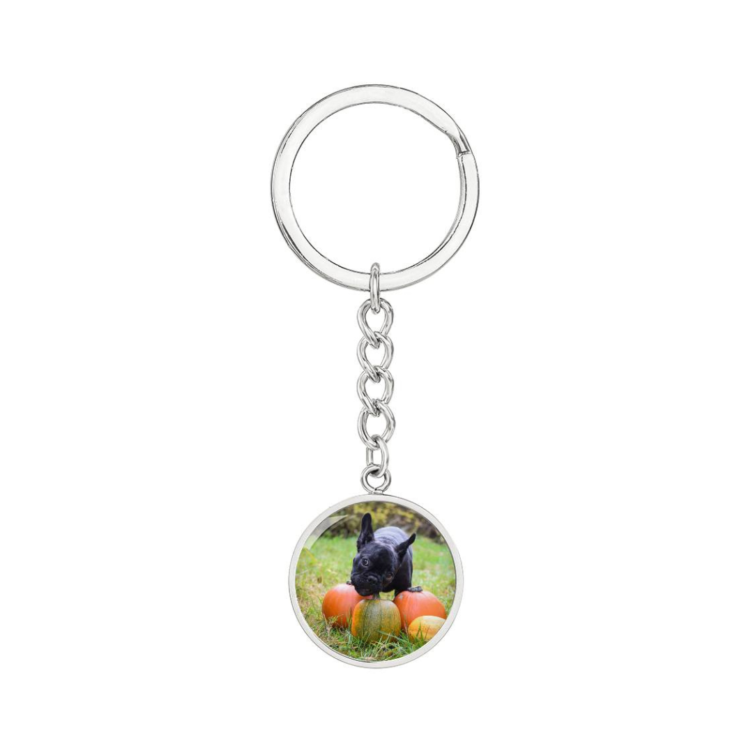 Photo Circle Keychain, Custom Photo Circle Keychain, Personalized Picture Circle Keychain, Engraved Photo Round Pendant, Custom Gift for Her