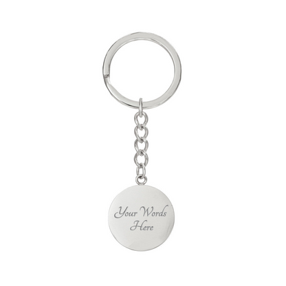 Photo Circle Keychain, Custom Photo Circle Keychain, Personalized Picture Circle Keychain, Engraved Photo Round Pendant, Custom Gift for Her