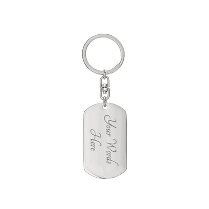 Photo Dog Tag Swivel Keychain, Custom Picture Dog Tag Keychain, Personalized Keychain for him, Engraved Keychain, Military Dog-tag Keychain