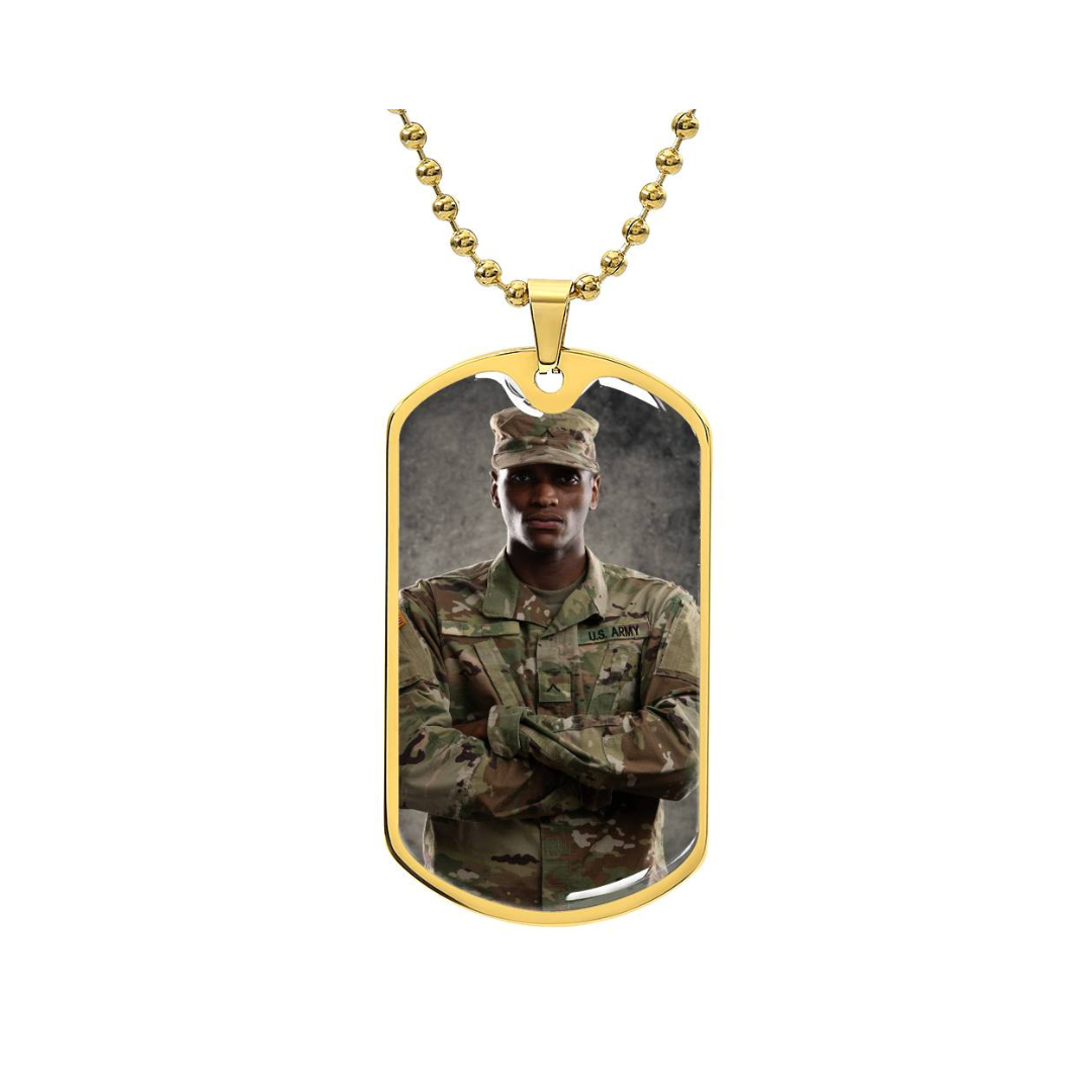 Photo Dog Tag Necklace, Custom Picture Dog Tag Necklace, Military Dog tag, Men Engraved Necklace, Graphic Dog tag, Personalized Gift for him