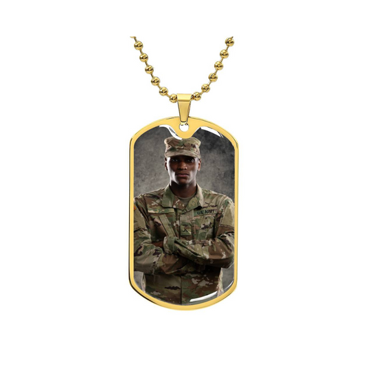 Photo Dog Tag Necklace, Custom Picture Dog Tag Necklace, Military Dog tag, Men Engraved Necklace, Graphic Dog tag, Personalized Gift for him