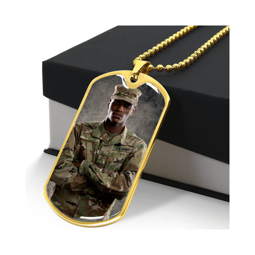 Photo Dog Tag Necklace, Custom Picture Dog Tag Necklace, Military Dog tag, Men Engraved Necklace, Graphic Dog tag, Personalized Gift for him