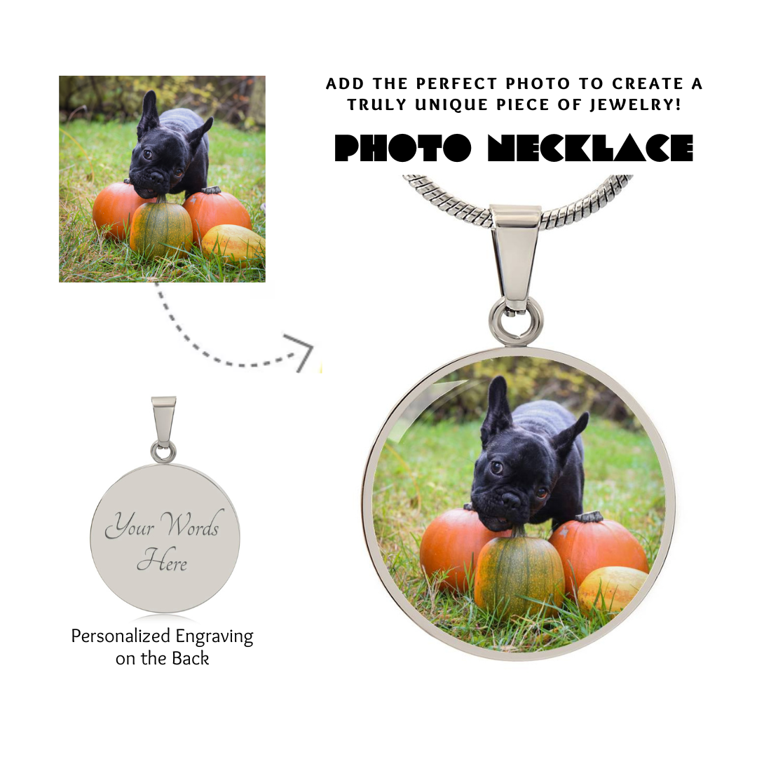 Photo Circle Necklace, Custom Picture Circle Necklace, Photo Pendant, Personalized Engraved Necklace, Custom Circle Pendant, Gift for her