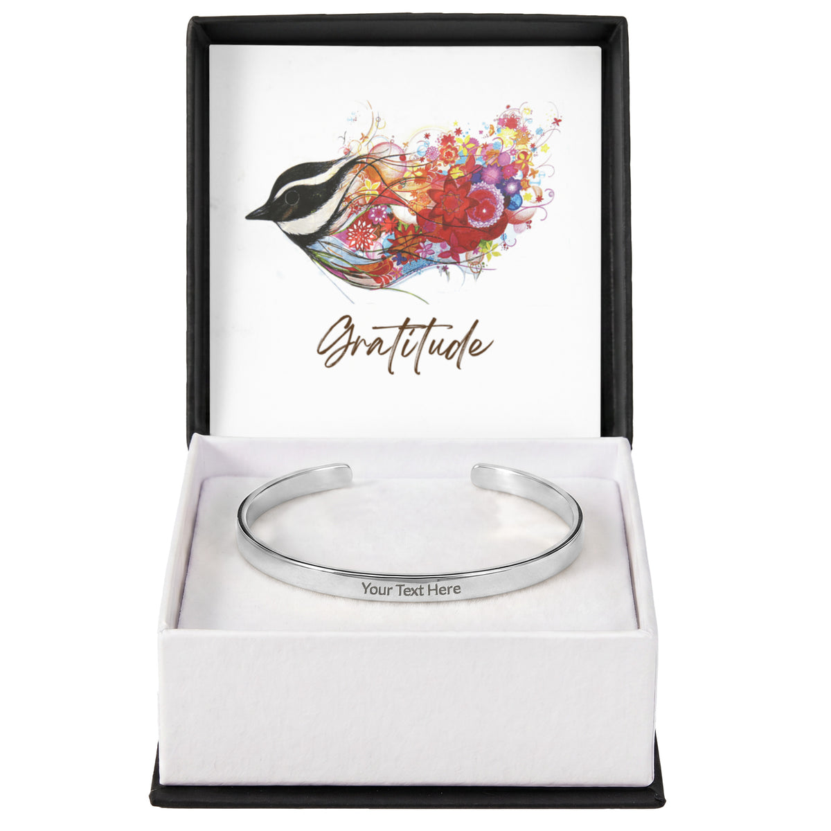 Sleek, modern, and effortlessly sophisticated. The Custom Engraved Cuff Bracelet is a timeless way to keep your most cherished memories, names, or meaningful dates close at hand.