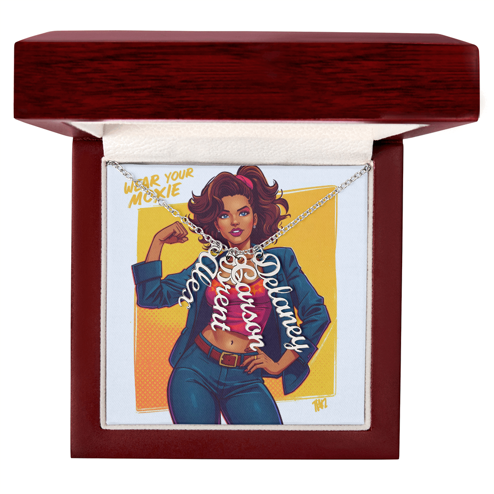 Give your special someone a custom vertical necklace made just for them! Our Personalized Vertical Name Necklace is the perfect gift for your loved ones and will become a versatile accessory for any occasion. From a heart-warming holiday present, anniversary or birthday gift, or just because, this unique necklace adds a trendy touch to any outfit.