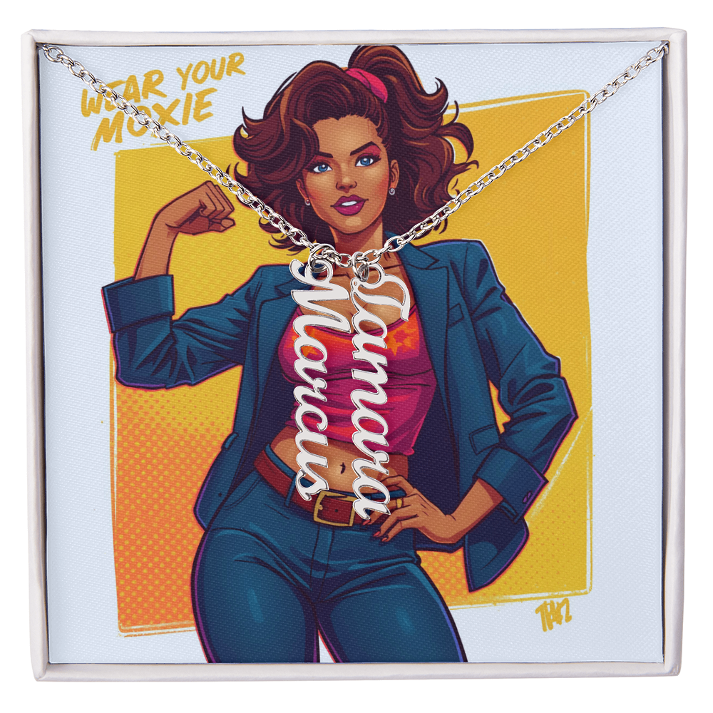 Give your special someone a custom vertical necklace made just for them! Our Personalized Vertical Name Necklace is the perfect gift for your loved ones and will become a versatile accessory for any occasion. From a heart-warming holiday present, anniversary or birthday gift, or just because, this unique necklace adds a trendy touch to any outfit.