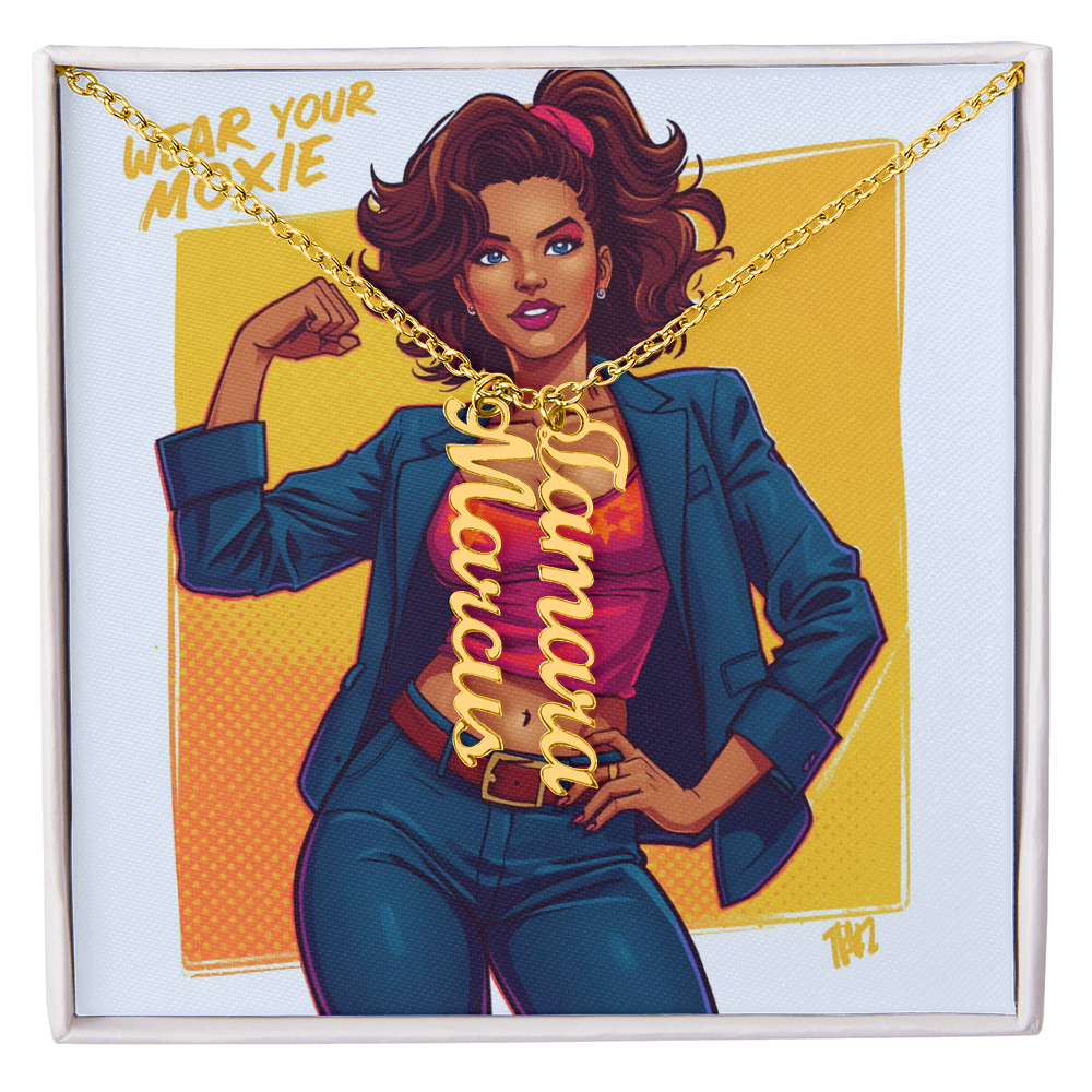 Give your special someone a custom vertical necklace made just for them! Our Personalized Vertical Name Necklace is the perfect gift for your loved ones and will become a versatile accessory for any occasion. From a heart-warming holiday present, anniversary or birthday gift, or just because, this unique necklace adds a trendy touch to any outfit.