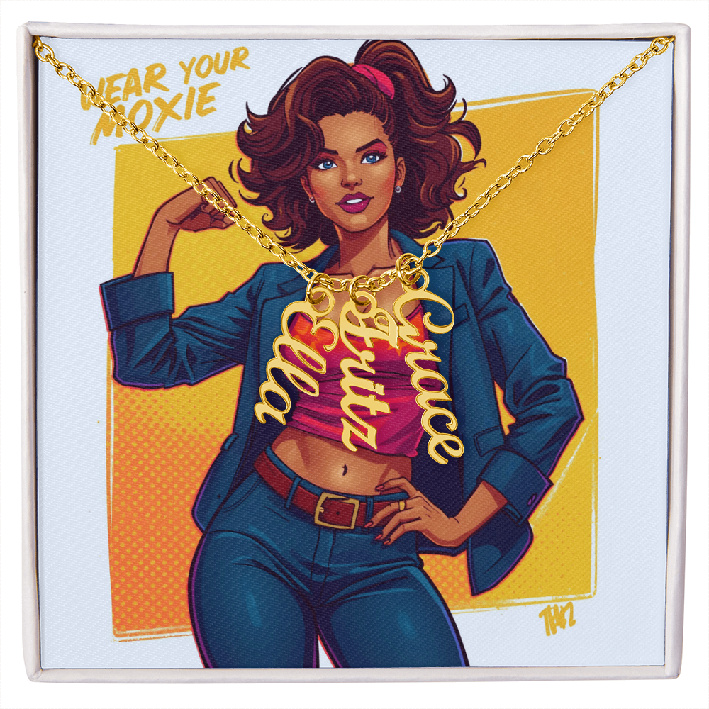 Give your special someone a custom vertical necklace made just for them! Our Personalized Vertical Name Necklace is the perfect gift for your loved ones and will become a versatile accessory for any occasion. From a heart-warming holiday present, anniversary or birthday gift, or just because, this unique necklace adds a trendy touch to any outfit.