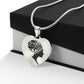 Graphic Heart Pendant + Necklace - Woman In Turban